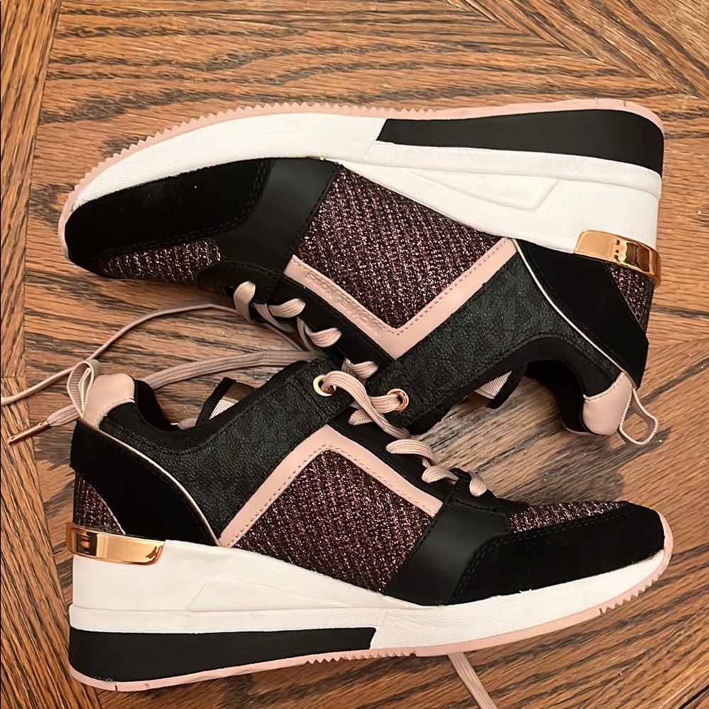 Brand new - never worn 
Women's Stylish Black and Pink Sneakers - Picture 5 of 5